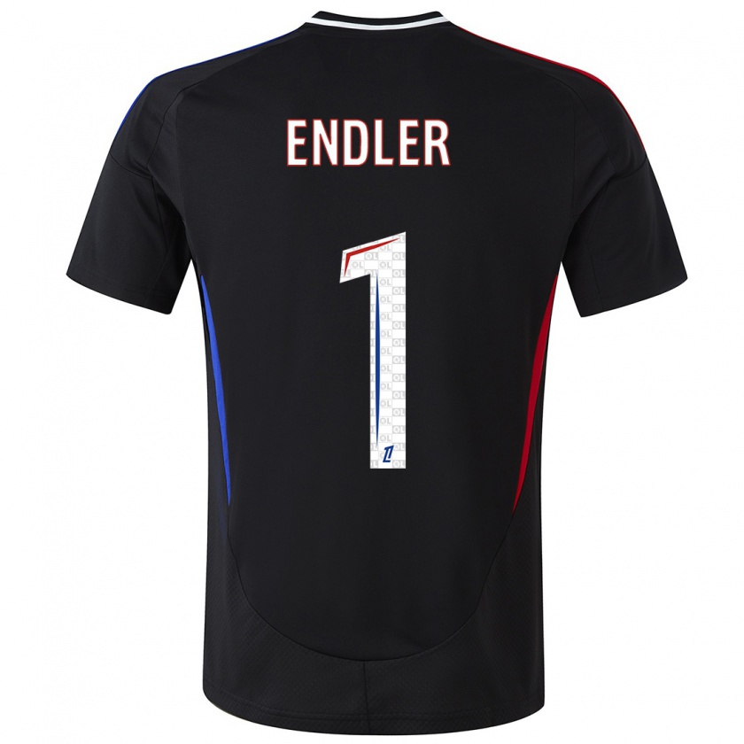 Kandiny Mujer Camiseta Christiane Endler #1 Negro 2ª Equipación 2024/25 La Camisa Chile