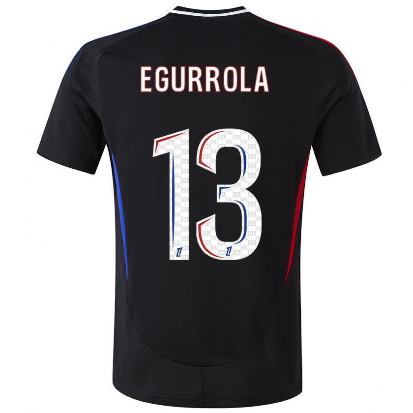 Kandiny Mujer Camiseta Damaris Egurrola #13 Negro 2ª Equipación 2024/25 La Camisa Chile