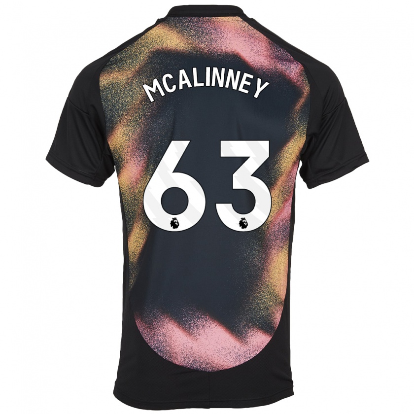 Kandiny Mujer Camiseta Liam Mcalinney #63 Negro Blanco 2ª Equipación 2024/25 La Camisa Chile