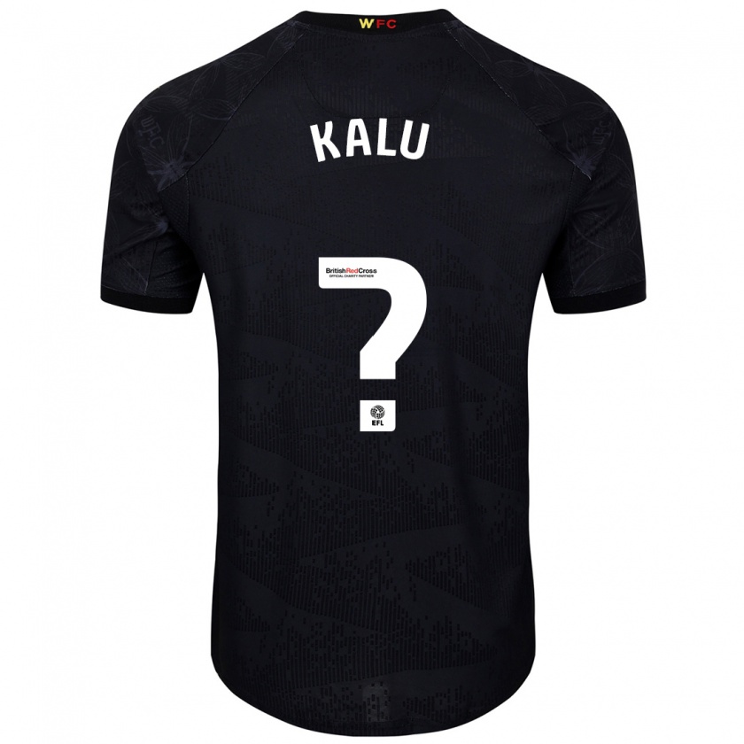 Kandiny Mujer Camiseta Samuel Kalu #0 Negro Blanco 2ª Equipación 2024/25 La Camisa Chile