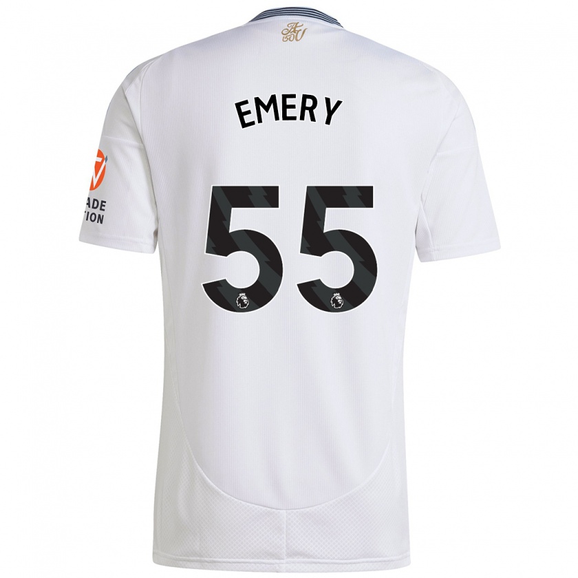 Kandiny Mujer Camiseta Lander Emery #55 Blanco 2ª Equipación 2024/25 La Camisa Chile