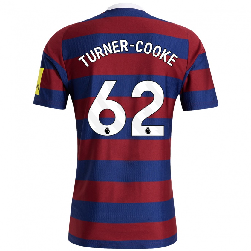 Kandiny Mujer Camiseta Jay Turner-Cooke #62 Burdeos Azul Marino 2ª Equipación 2024/25 La Camisa Chile