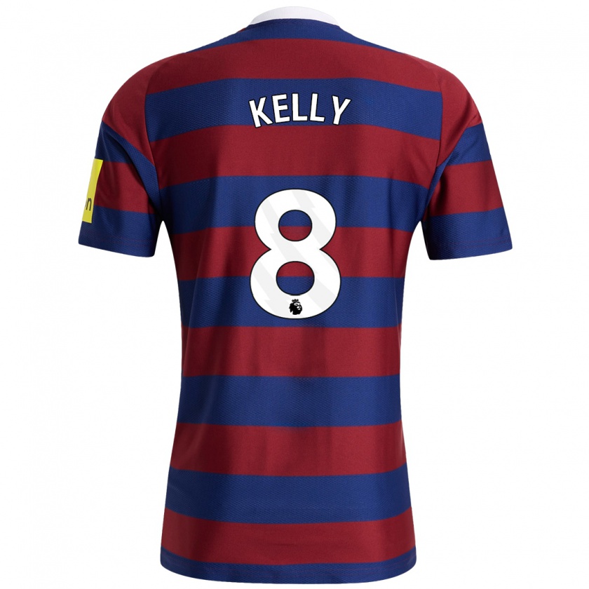 Kandiny Mujer Camiseta Emma Kelly #8 Burdeos Azul Marino 2ª Equipación 2024/25 La Camisa Chile