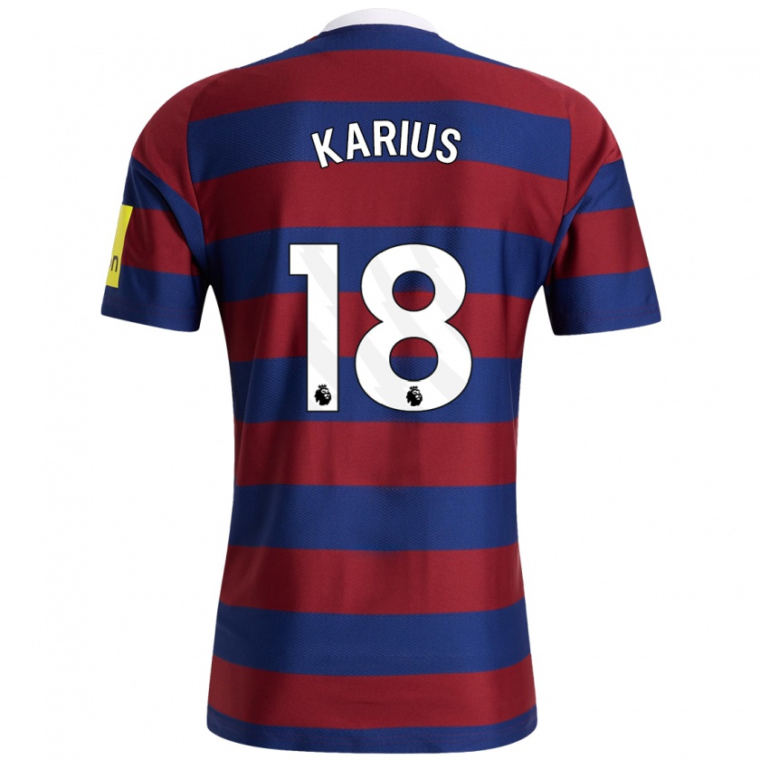 Kandiny Mujer Camiseta Loris Karius #18 Burdeos Azul Marino 2ª Equipación 2024/25 La Camisa Chile