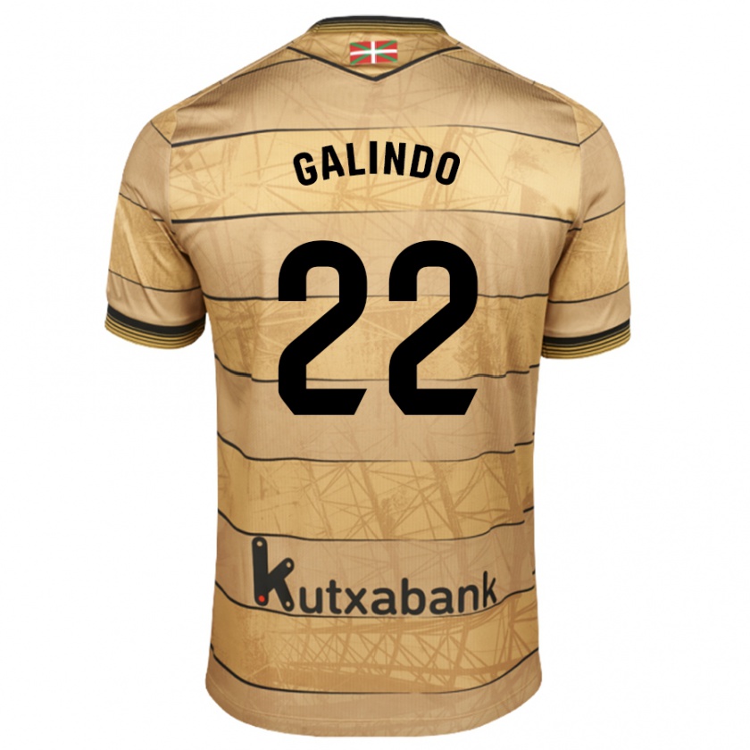 Kandiny Mujer Camiseta Iker Galindo #22 Marrón 2ª Equipación 2024/25 La Camisa Chile