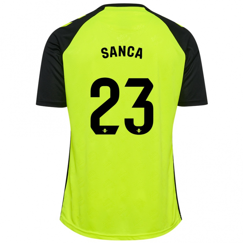 Kandiny Mujer Camiseta Marciano Sanca #23 Amarillo Fluorescente Negro 2ª Equipación 2024/25 La Camisa Chile