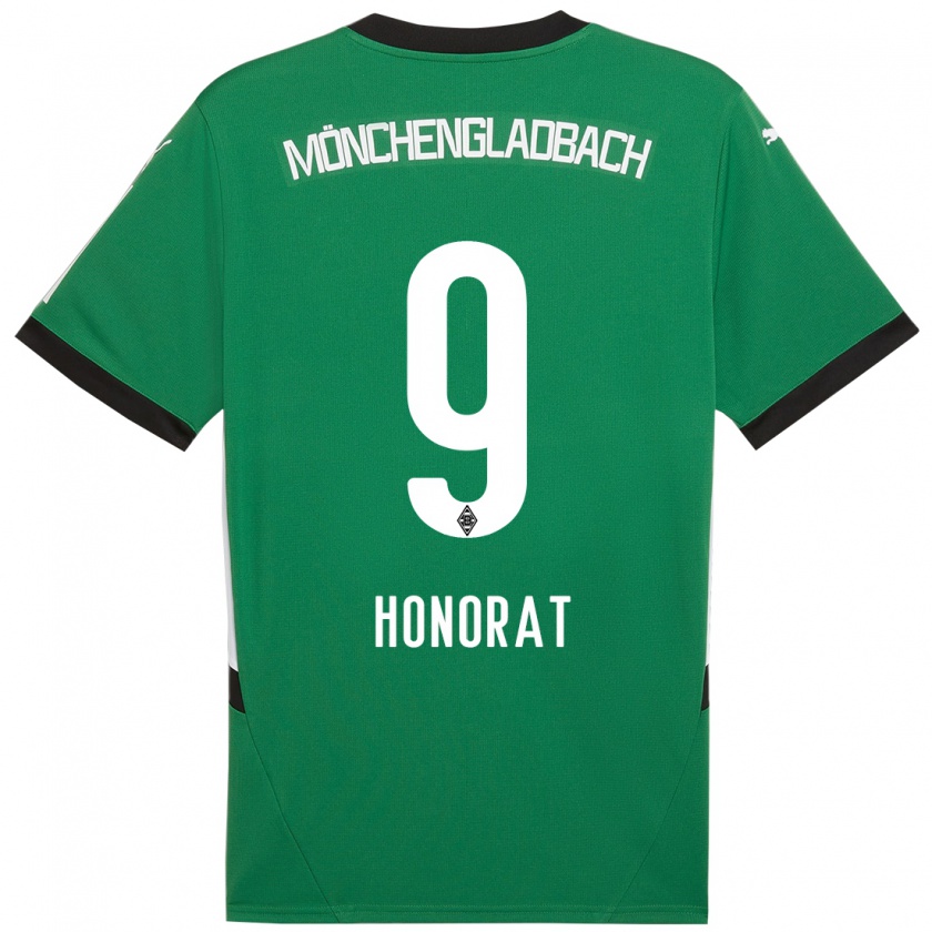 Kandiny Mujer Camiseta Franck Honorat #9 Verde Blanco 2ª Equipación 2024/25 La Camisa Chile