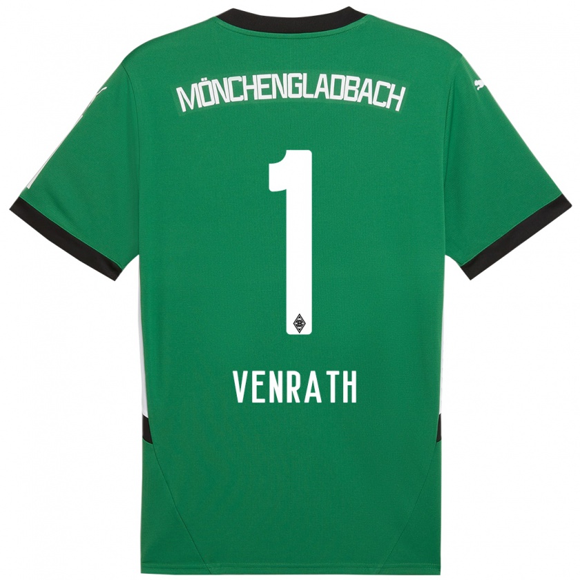 Kandiny Mujer Camiseta Lisa Venrath #1 Verde Blanco 2ª Equipación 2024/25 La Camisa Chile