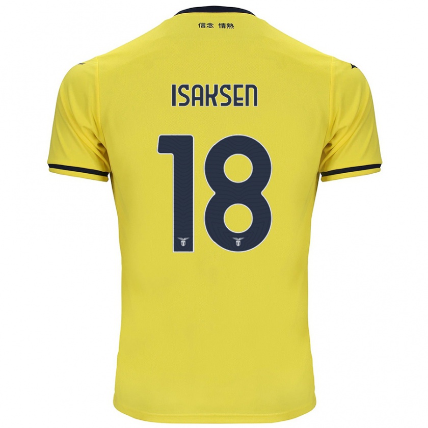 Kandiny Mujer Camiseta Gustav Isaksen #18 Amarillo 2ª Equipación 2024/25 La Camisa Chile