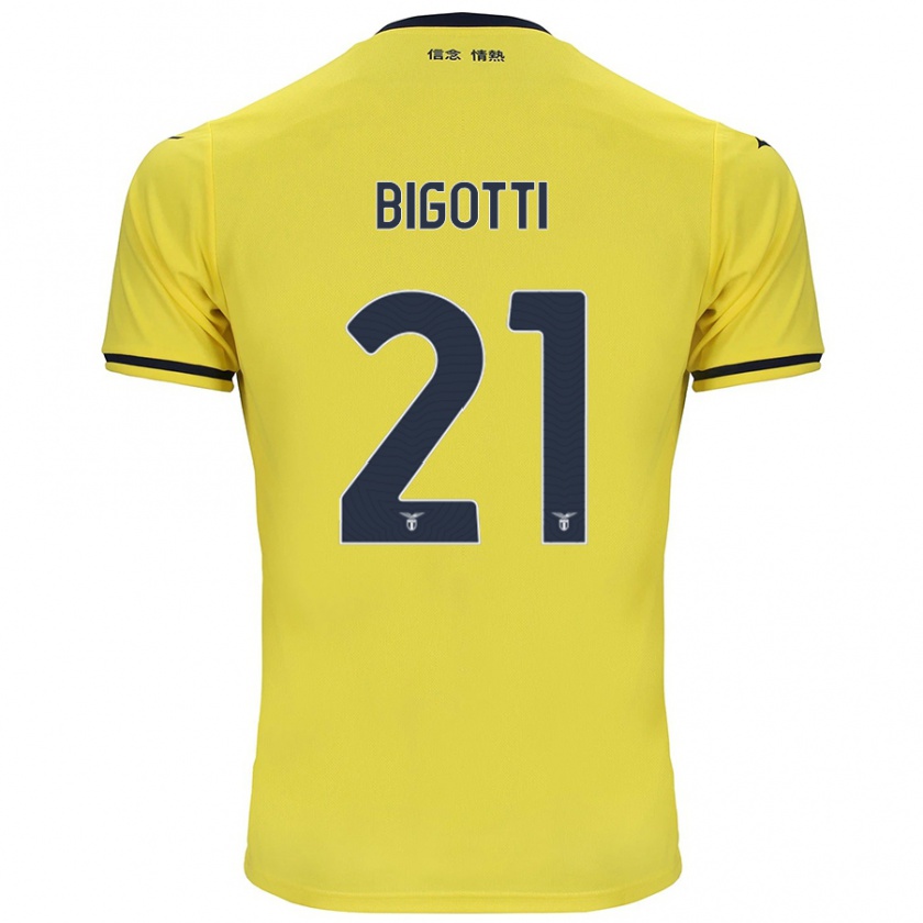 Kandiny Mujer Camiseta Massimo Bigotti #21 Amarillo 2ª Equipación 2024/25 La Camisa Chile