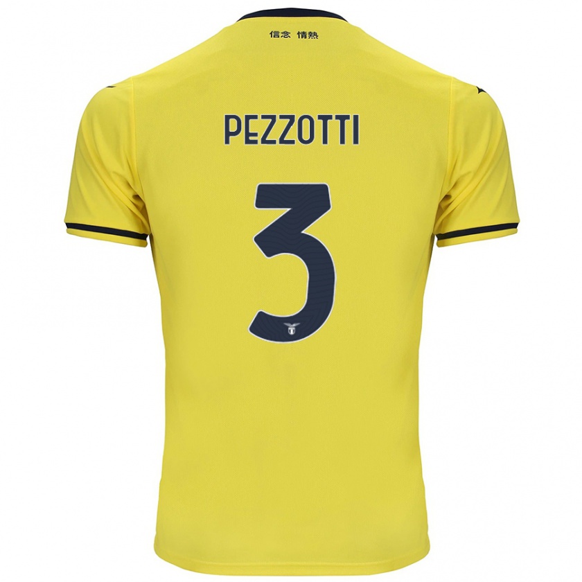 Kandiny Mujer Camiseta Arianna Pezzotti #3 Amarillo 2ª Equipación 2024/25 La Camisa Chile