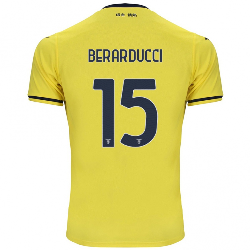 Kandiny Mujer Camiseta Martina Berarducci #15 Amarillo 2ª Equipación 2024/25 La Camisa Chile