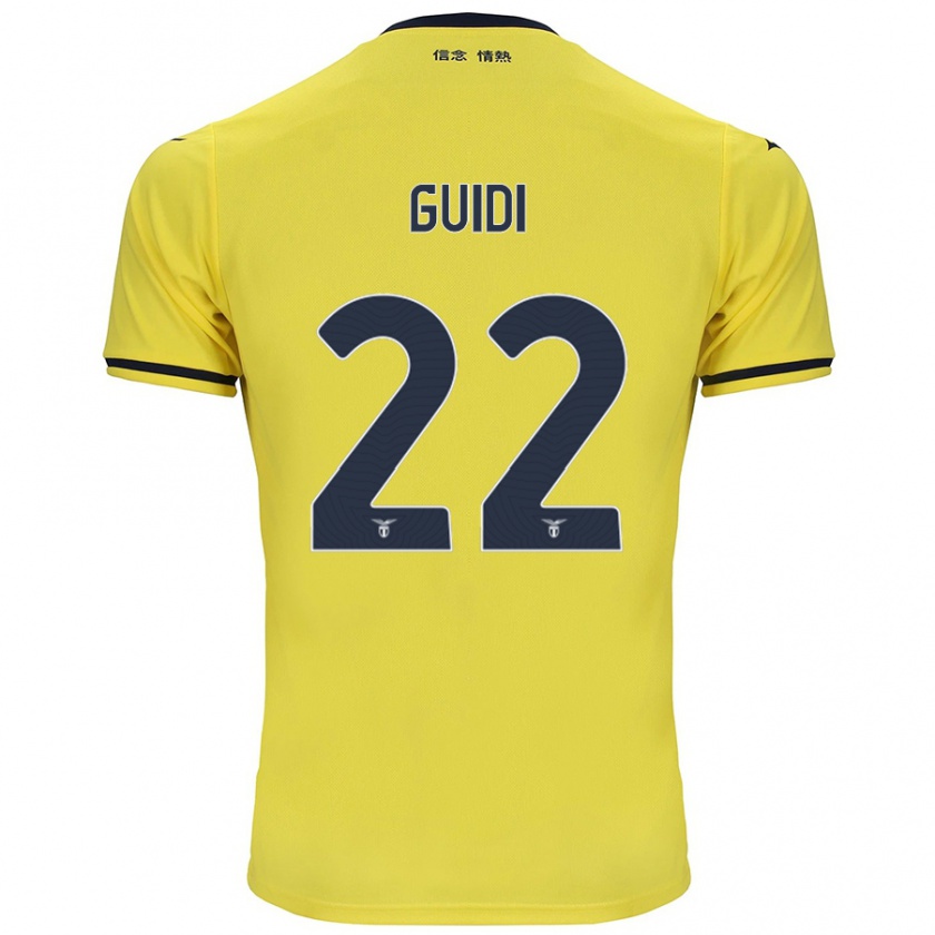 Kandiny Mujer Camiseta Emma Guidi #22 Amarillo 2ª Equipación 2024/25 La Camisa Chile