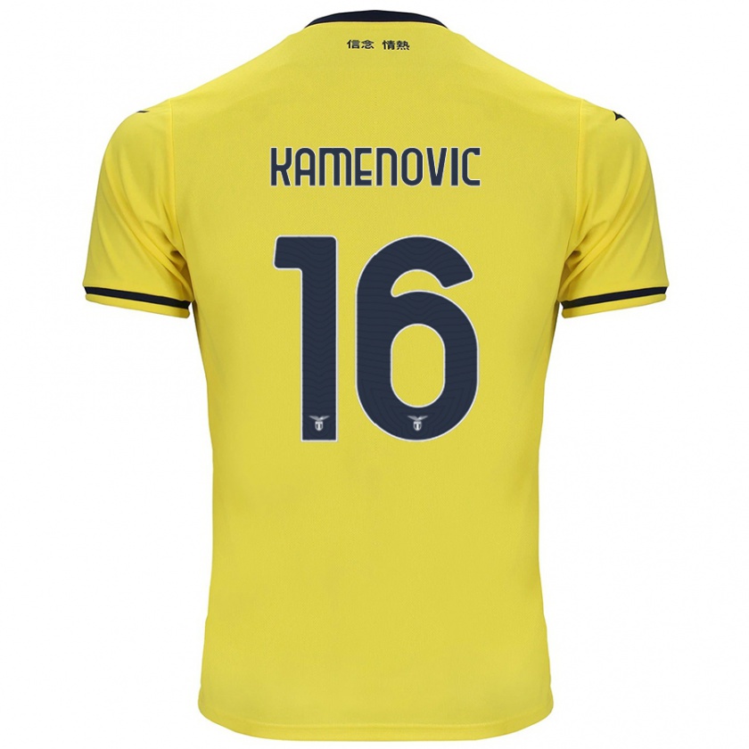 Kandiny Mujer Camiseta Dimitrije Kamenović #16 Amarillo 2ª Equipación 2024/25 La Camisa Chile