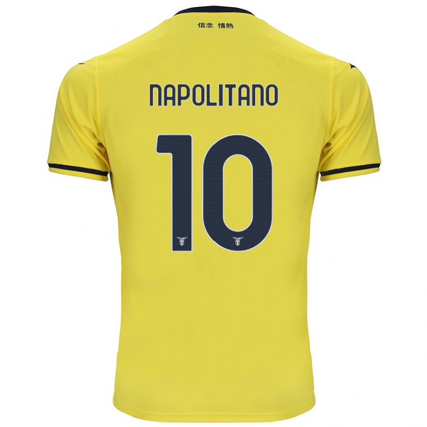 Kandiny Mujer Camiseta Luca Napolitano #10 Amarillo 2ª Equipación 2024/25 La Camisa Chile