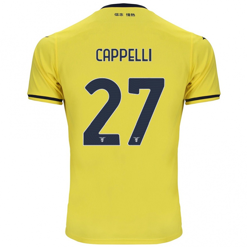 Kandiny Mujer Camiseta Tommaso Cappelli #27 Amarillo 2ª Equipación 2024/25 La Camisa Chile