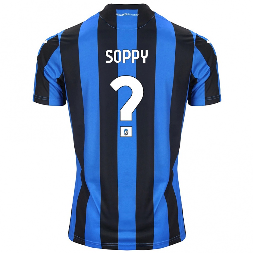 Kandiny Niño Camiseta Brandon Soppy #0 Azul Negro 1ª Equipación 2024/25 La Camisa Chile