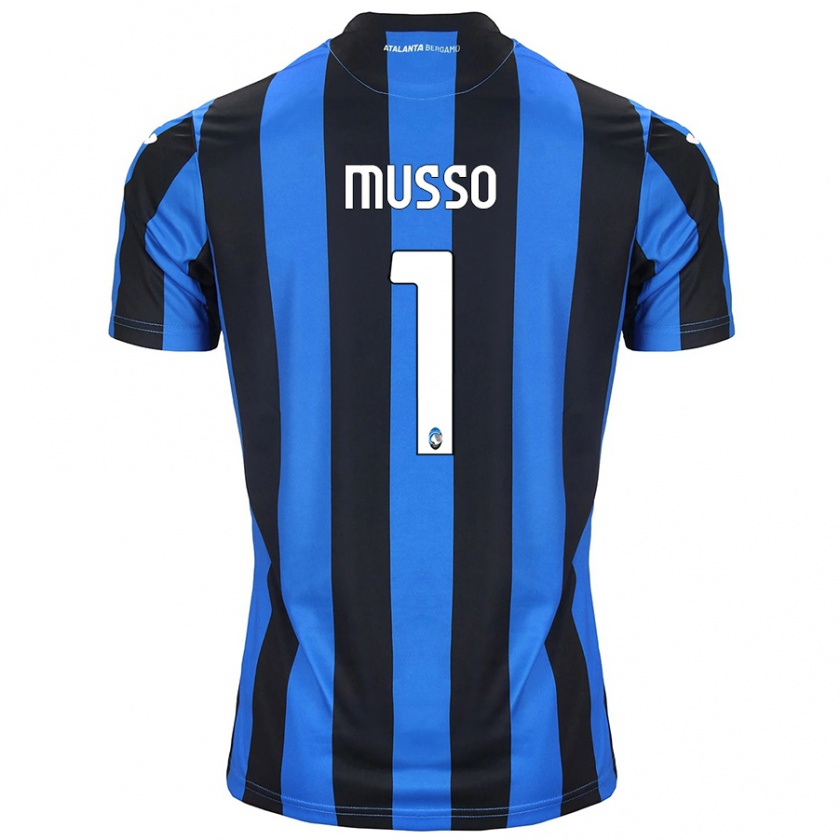 Kandiny Niño Camiseta Juan Musso #1 Azul Negro 1ª Equipación 2024/25 La Camisa Chile