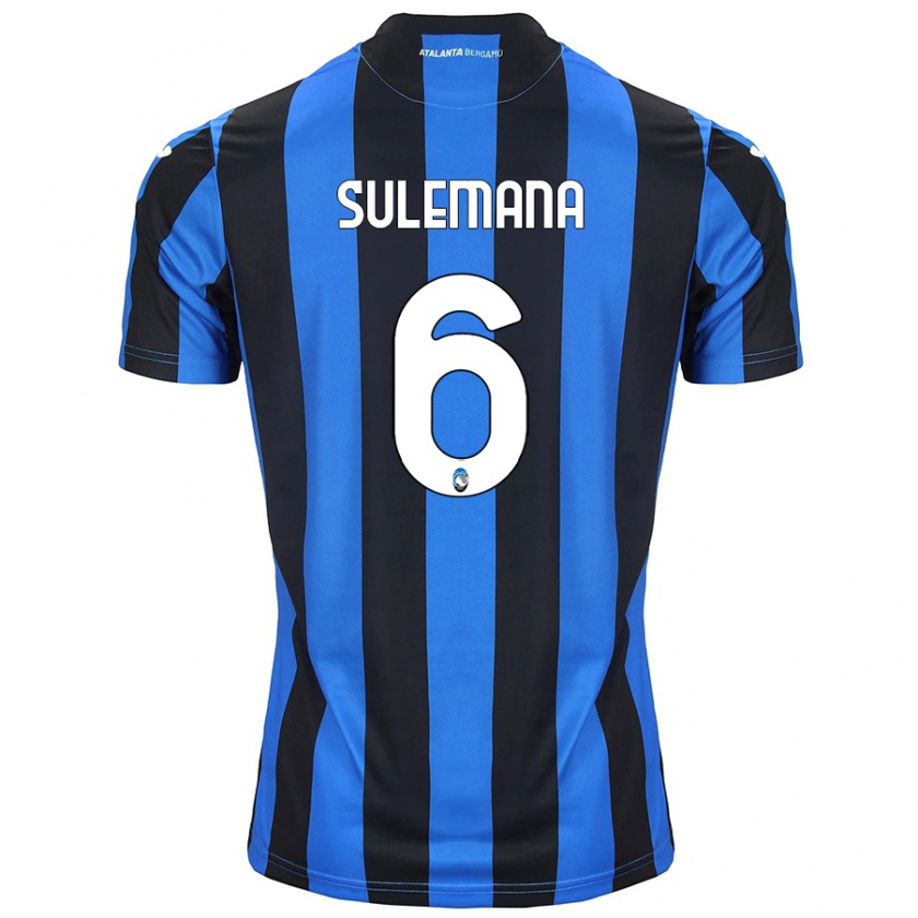 Kandiny Niño Camiseta Ibrahim Sulemana #6 Azul Negro 1ª Equipación 2024/25 La Camisa Chile