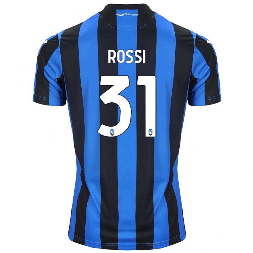 Kandiny Niño Camiseta Francesco Rossi #31 Azul Negro 1ª Equipación 2024/25 La Camisa Chile