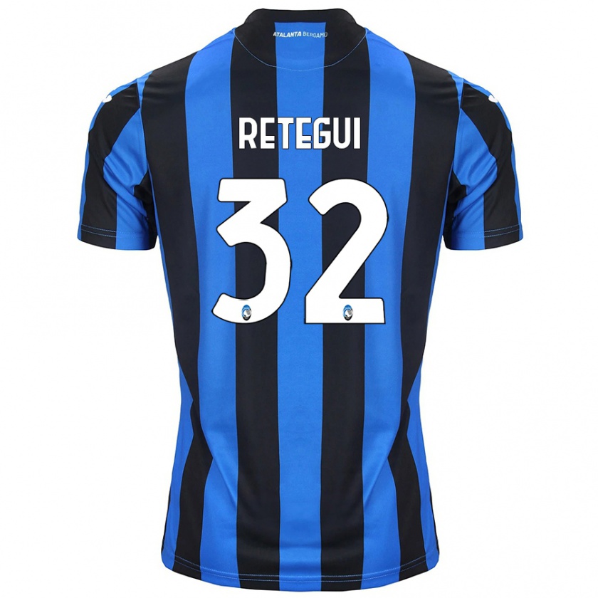 Kandiny Niño Camiseta Mateo Retegui #32 Azul Negro 1ª Equipación 2024/25 La Camisa Chile