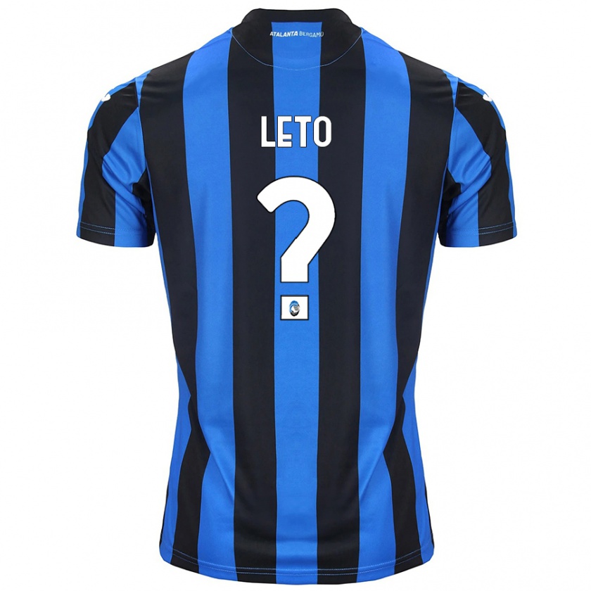 Kandiny Niño Camiseta Manuel Leto #0 Azul Negro 1ª Equipación 2024/25 La Camisa Chile