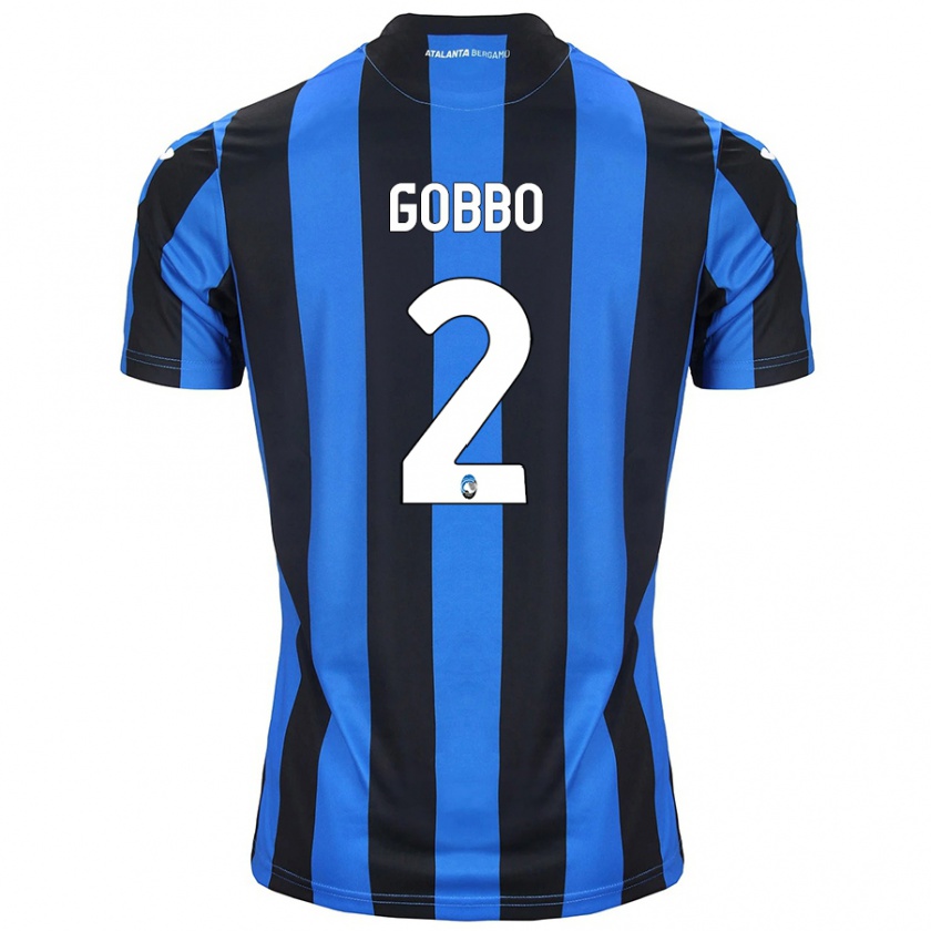 Kandiny Niño Camiseta Luca Gobbo #2 Azul Negro 1ª Equipación 2024/25 La Camisa Chile