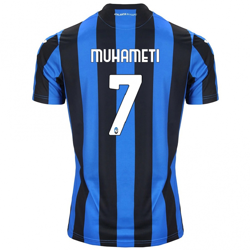 Kandiny Niño Camiseta Endri Muhameti #7 Azul Negro 1ª Equipación 2024/25 La Camisa Chile