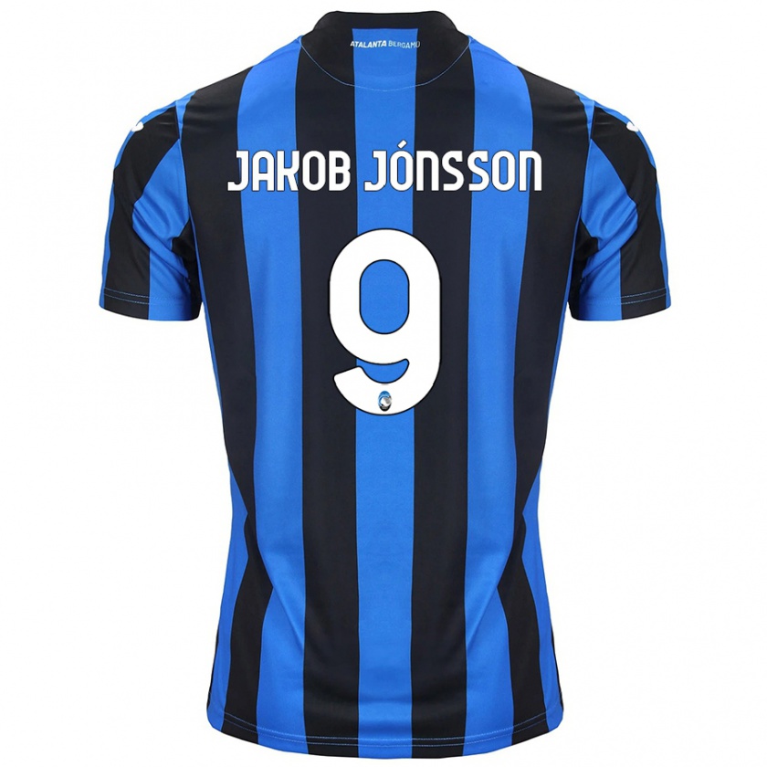 Kandiny Niño Camiseta Birkir Jakob Jónsson #9 Azul Negro 1ª Equipación 2024/25 La Camisa Chile