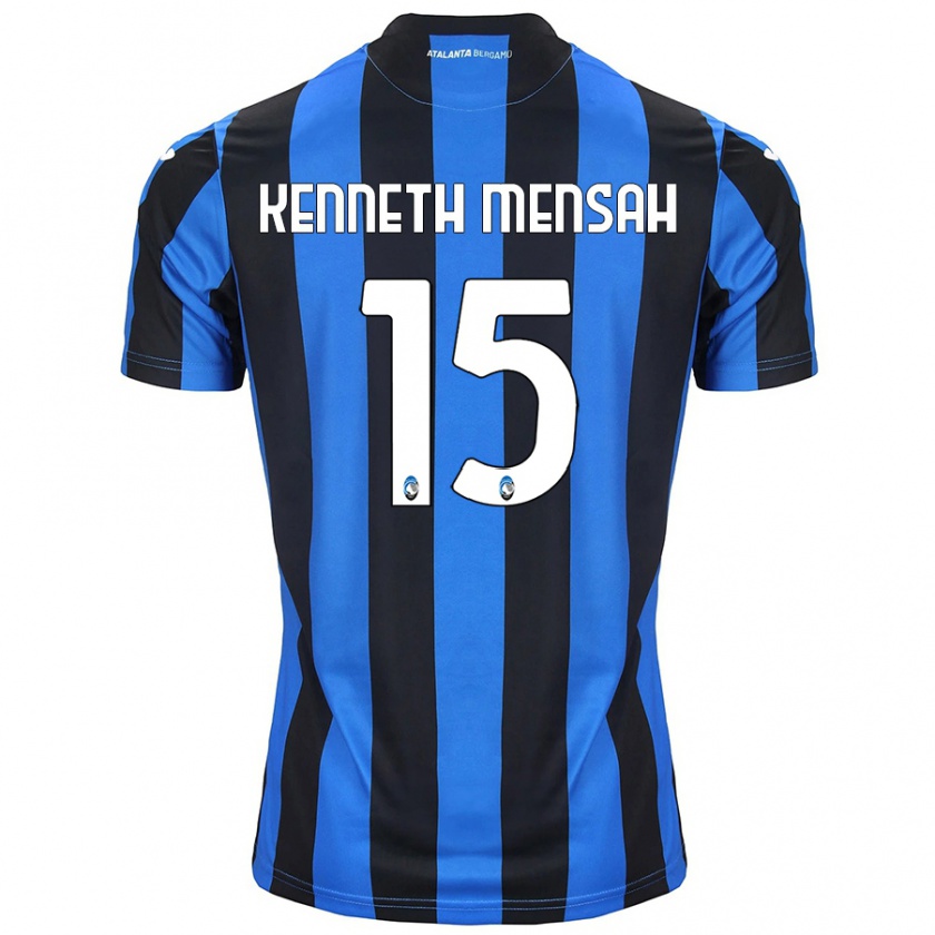 Kandiny Niño Camiseta Anthony Kenneth Mensah #15 Azul Negro 1ª Equipación 2024/25 La Camisa Chile