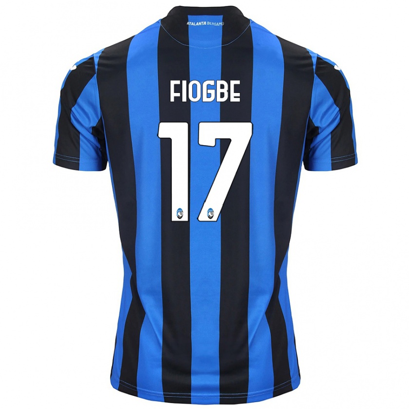 Kandiny Niño Camiseta Candas Fiogbe #17 Azul Negro 1ª Equipación 2024/25 La Camisa Chile