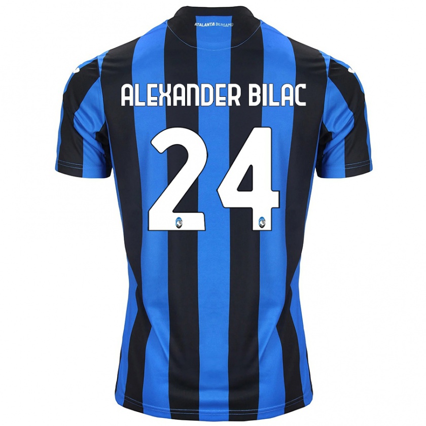 Kandiny Niño Camiseta Max Alexander Bilac #24 Azul Negro 1ª Equipación 2024/25 La Camisa Chile