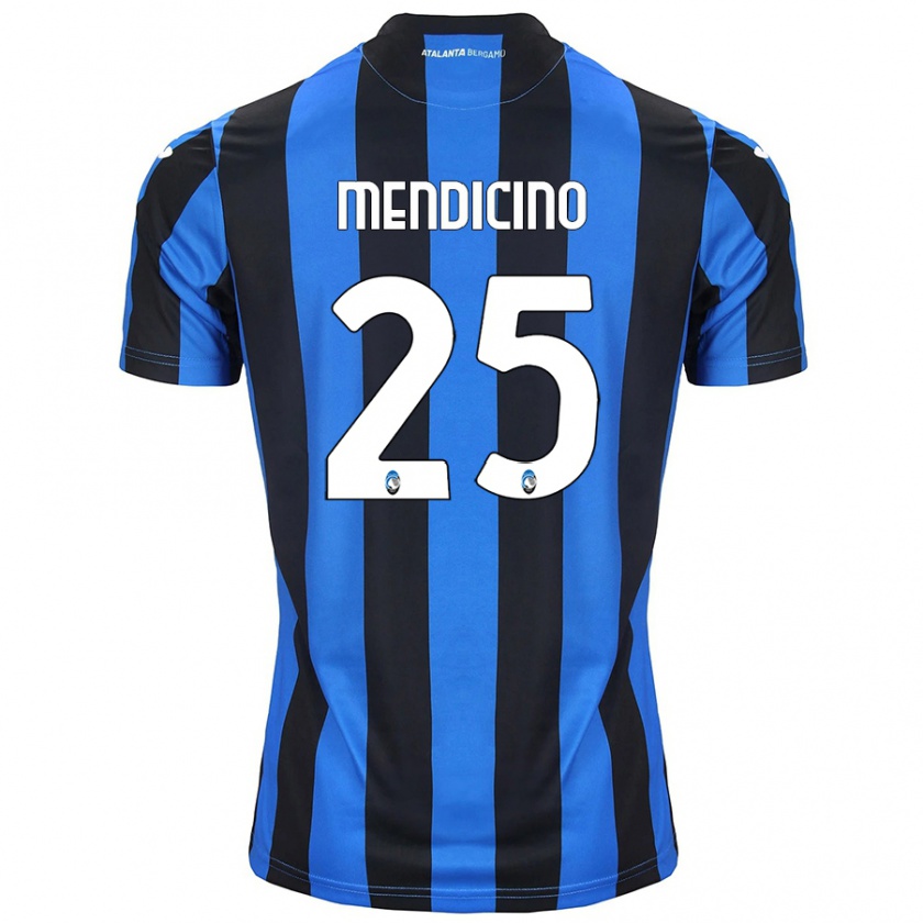 Kandiny Niño Camiseta Leonardo Mendicino #25 Azul Negro 1ª Equipación 2024/25 La Camisa Chile