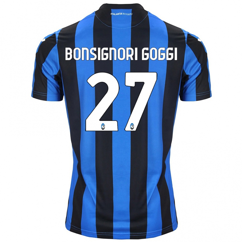 Kandiny Niño Camiseta Lorenzo Bonsignori Goggi #27 Azul Negro 1ª Equipación 2024/25 La Camisa Chile