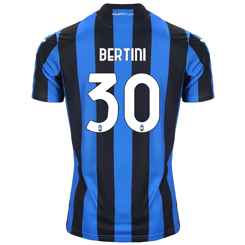 Kandiny Niño Camiseta Tommaso Bertini #30 Azul Negro 1ª Equipación 2024/25 La Camisa Chile