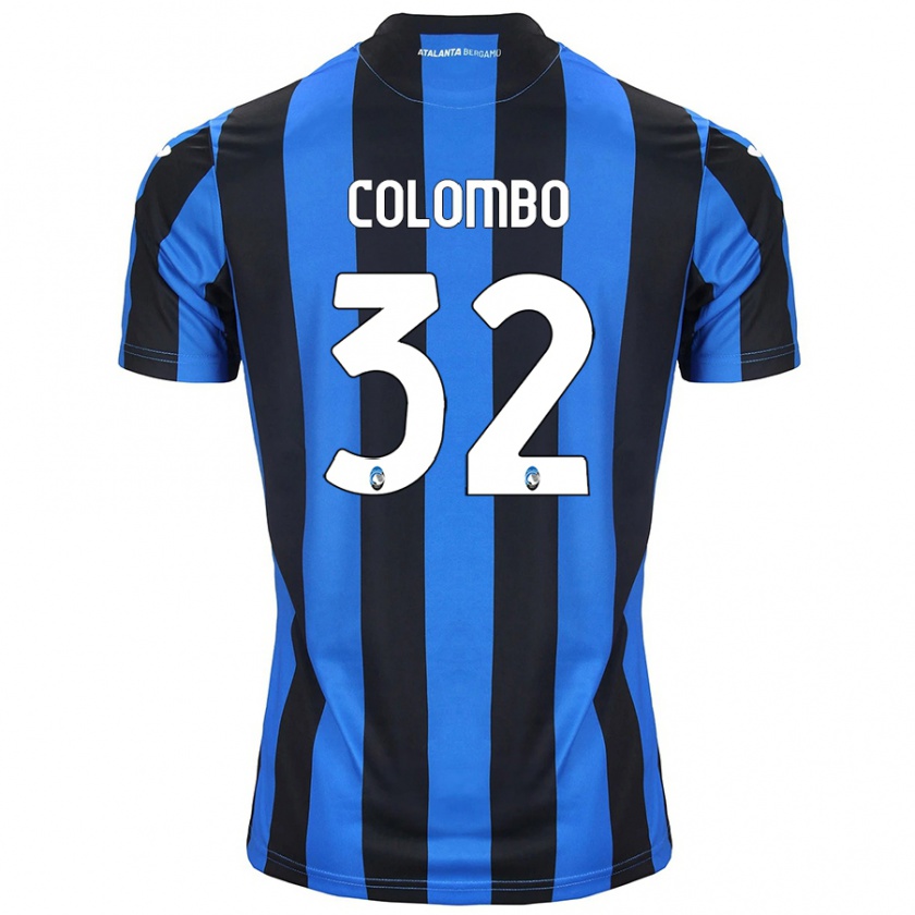 Kandiny Niño Camiseta Matteo Colombo #32 Azul Negro 1ª Equipación 2024/25 La Camisa Chile