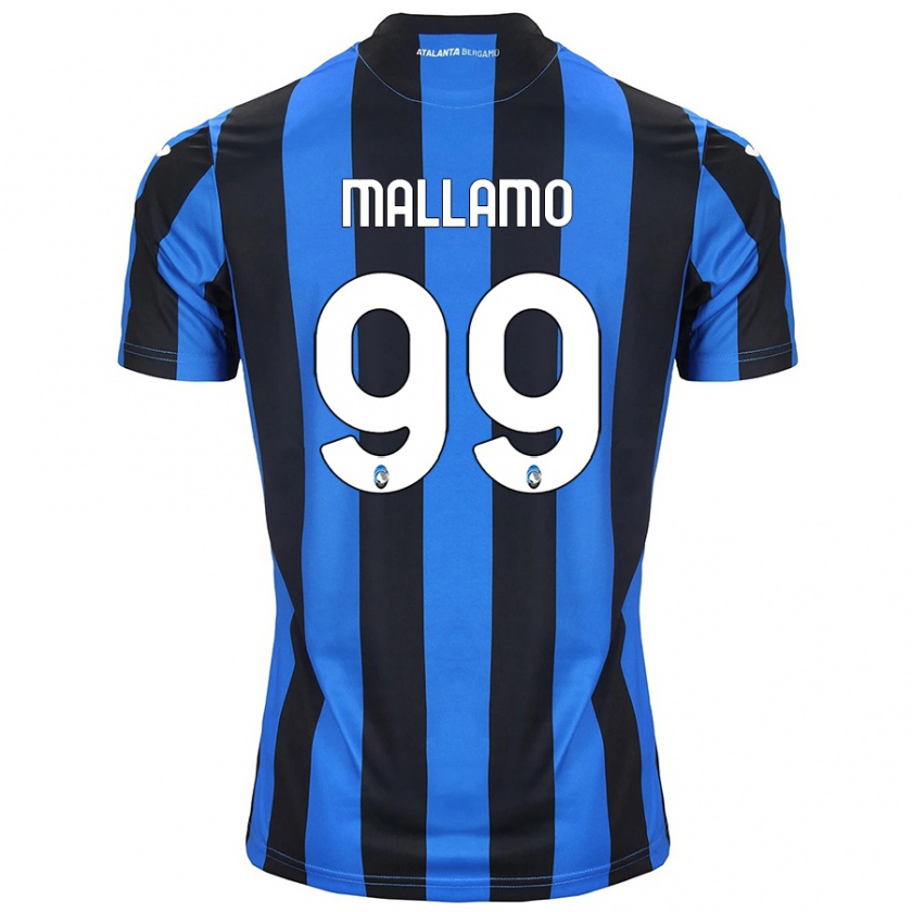 Kandiny Niño Camiseta Alessandro Mallamo #99 Azul Negro 1ª Equipación 2024/25 La Camisa Chile