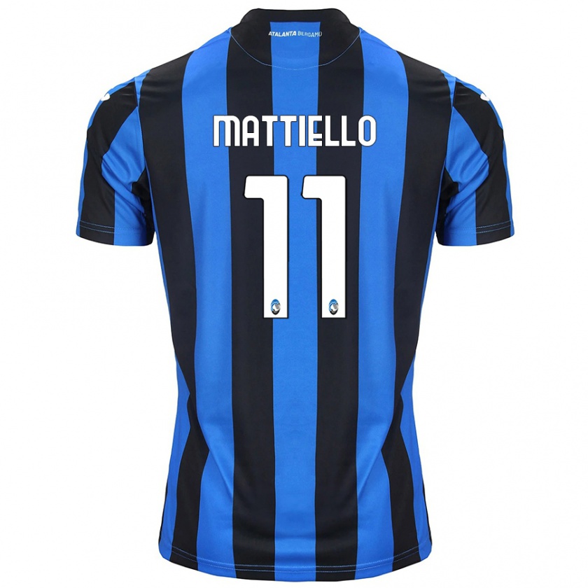 Kandiny Niño Camiseta Federico Mattiello #11 Azul Negro 1ª Equipación 2024/25 La Camisa Chile