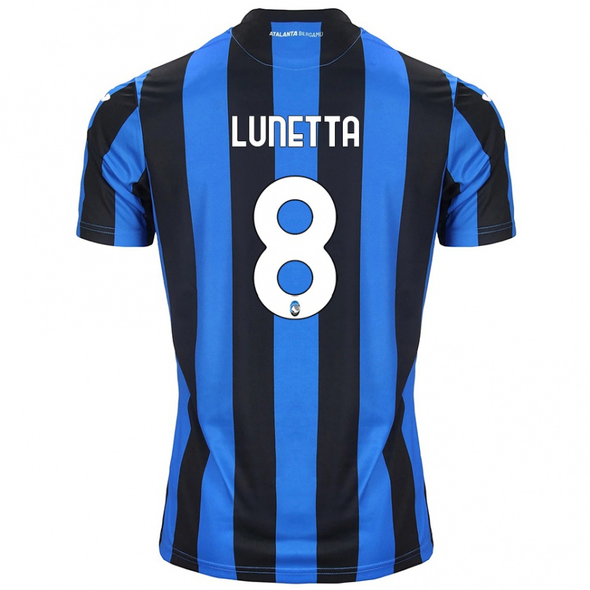 Kandiny Niño Camiseta Gabriel Lunetta #8 Azul Negro 1ª Equipación 2024/25 La Camisa Chile