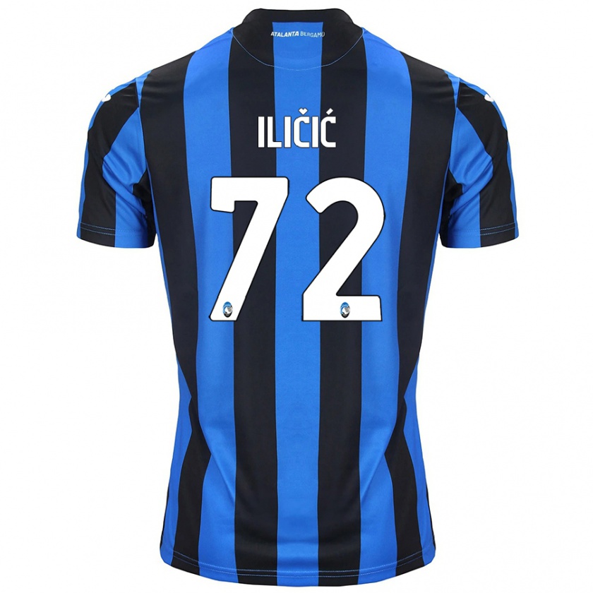 Kandiny Niño Camiseta Josip Ilicic #72 Azul Negro 1ª Equipación 2024/25 La Camisa Chile