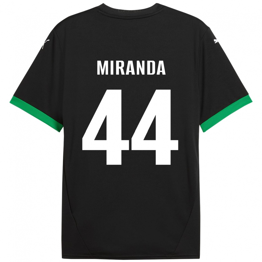 Kandiny Niño Camiseta Kevin Miranda #44 Negro Verde Oscuro 1ª Equipación 2024/25 La Camisa Chile