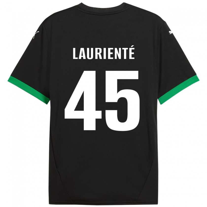 Kandiny Niño Camiseta Armand Laurienté #45 Negro Verde Oscuro 1ª Equipación 2024/25 La Camisa Chile