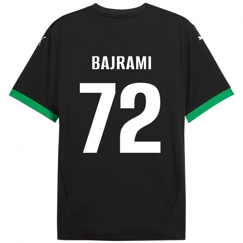 Kandiny Niño Camiseta Nedim Bajrami #72 Negro Verde Oscuro 1ª Equipación 2024/25 La Camisa Chile