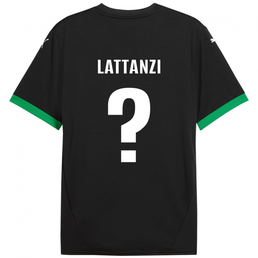 Kandiny Niño Camiseta Luca Lattanzi #0 Negro Verde Oscuro 1ª Equipación 2024/25 La Camisa Chile