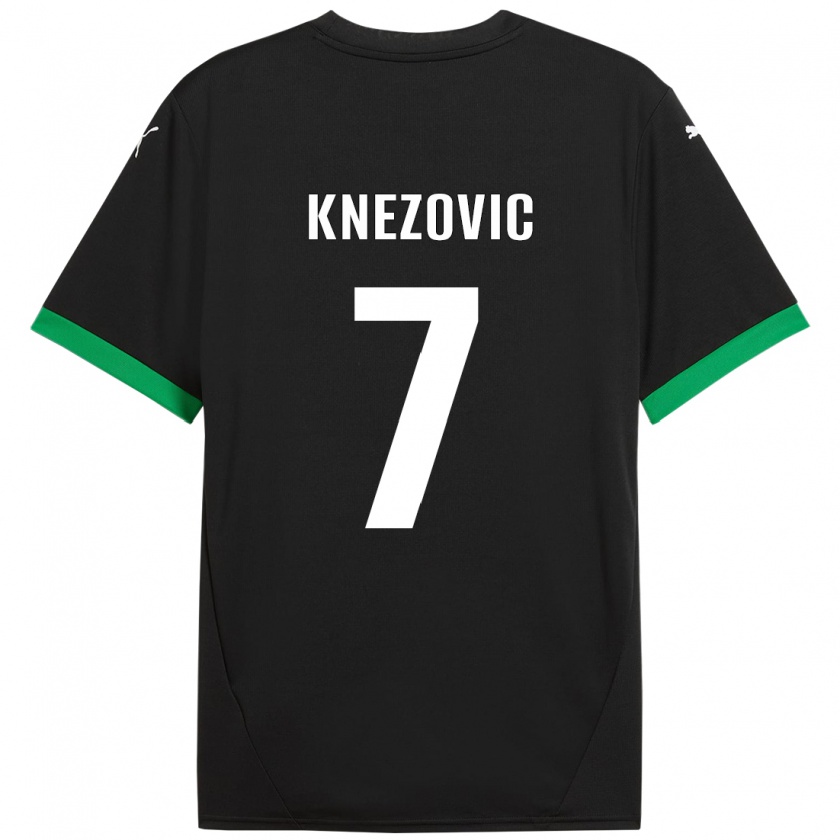 Kandiny Niño Camiseta Borna Knezovic #7 Negro Verde Oscuro 1ª Equipación 2024/25 La Camisa Chile