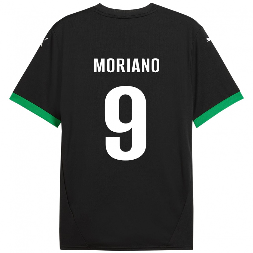 Kandiny Niño Camiseta Andrea Moriano #9 Negro Verde Oscuro 1ª Equipación 2024/25 La Camisa Chile