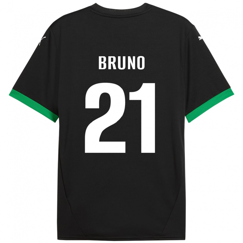 Kandiny Niño Camiseta Kevin Bruno #21 Negro Verde Oscuro 1ª Equipación 2024/25 La Camisa Chile