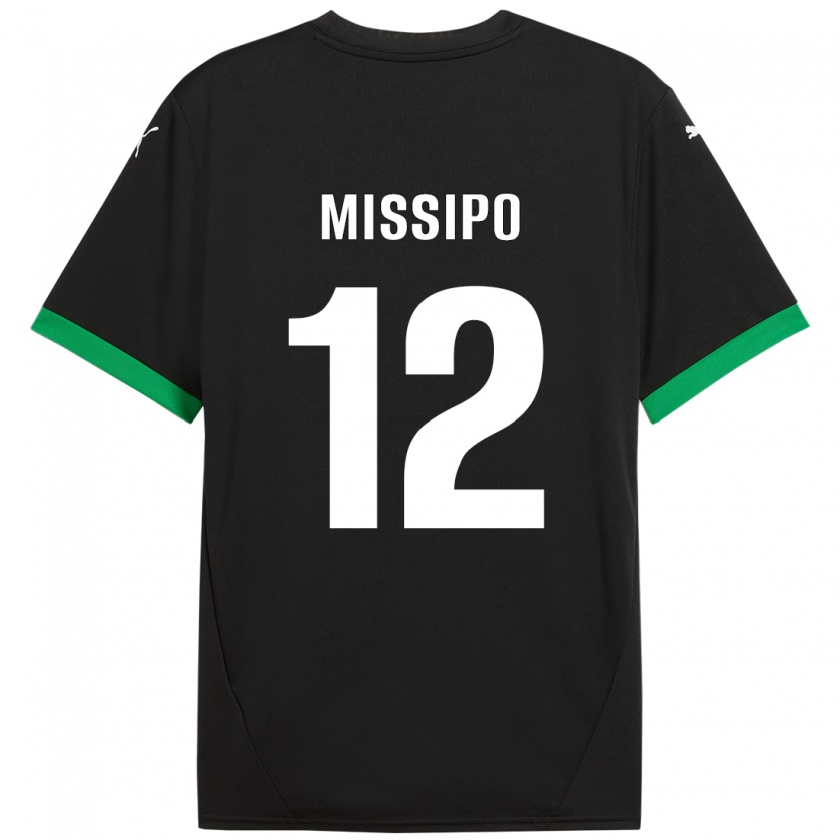 Kandiny Niño Camiseta Kassandra Missipo #12 Negro Verde Oscuro 1ª Equipación 2024/25 La Camisa Chile