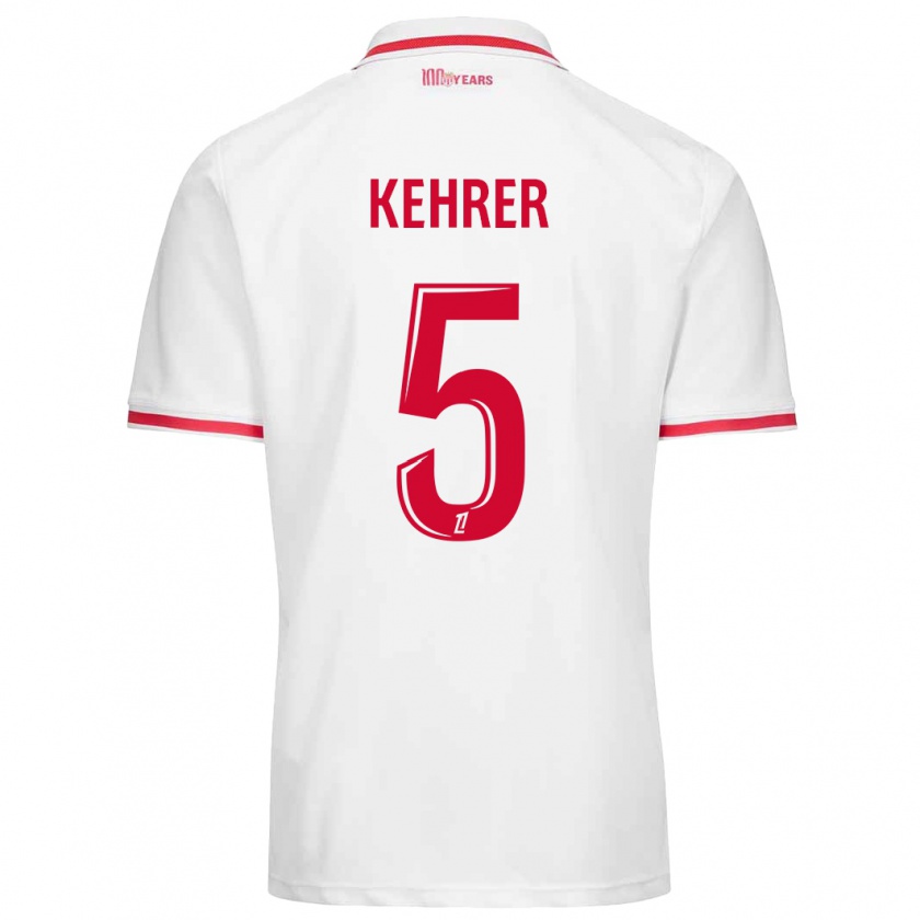 Kandiny Niño Camiseta Thilo Kehrer #5 Blanco Rojo 1ª Equipación 2024/25 La Camisa Chile