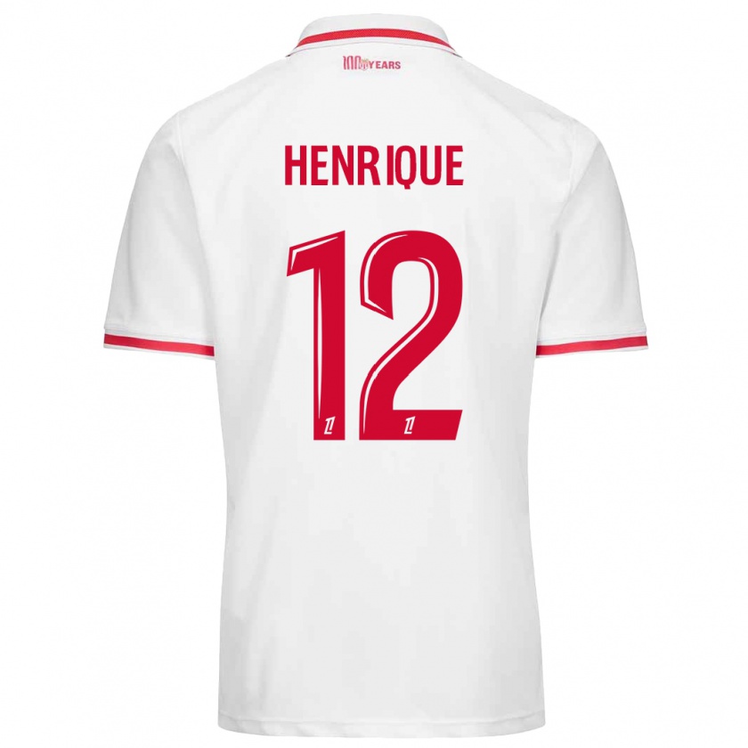 Kandiny Niño Camiseta Caio Henrique #12 Blanco Rojo 1ª Equipación 2024/25 La Camisa Chile